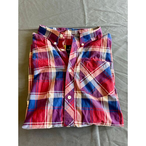 Browning Short Sleeve Plaid Button Up Large - Picture 3 of 6